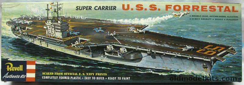 Revell 1/542 Super Carrier USS Forrestal - 'S' Kit - Early Issue with Additional  Instruction Sheet, H339-298 plastic model kit